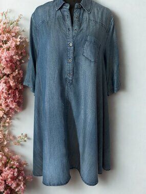 Chelsea & Theodore Blue jean Shirt Dress